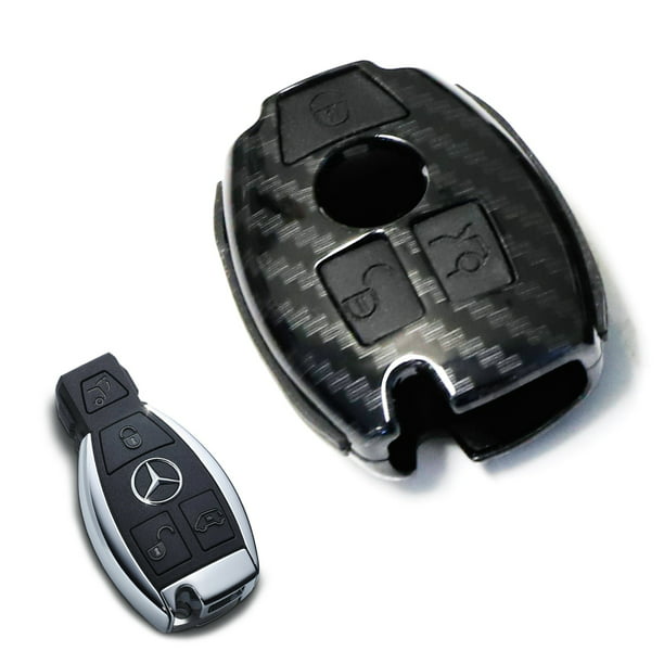 For Mercedes Benz CLA CLS CLK GLK GLA GLC Carbon Fiber Smart Key Fob Case Cover